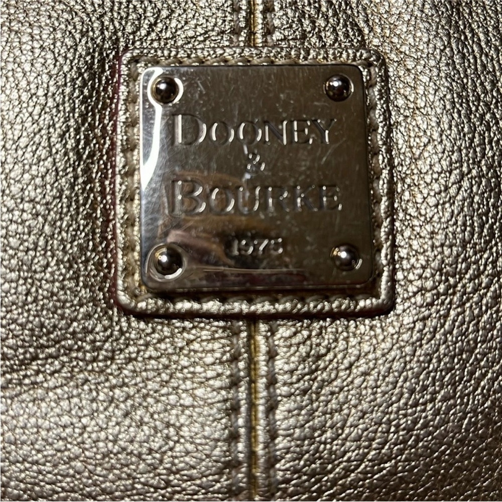 Dooney & Bourke Gold Metallic Tote with Double Handles - Picture 3 of 7